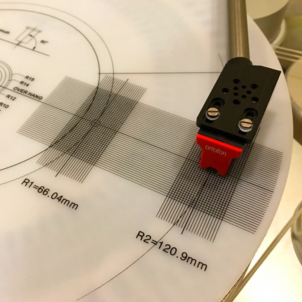 ターンテーブルアクセサリー LP ビニールピックアップキャリブレーション距離計分度器調整ツール調整定規抗スライディングプレート