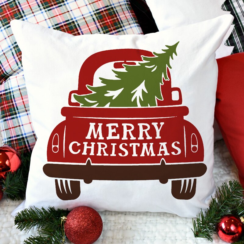 Kerst Kussenslopen Xmas Decoratieve Boerderij Buffalo Regenboog Kussensloop Winter Kussen Case Voor Home Decor
