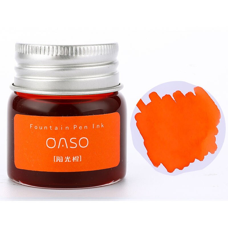 1pc 20ml Authentic Pure colorful ink without fountain pen ink pen nib ncomics refill Penna stilografica carbon pimio 03826: Orange