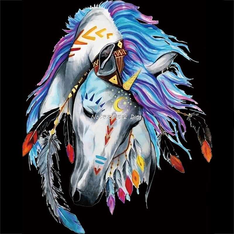 Tegneserie enhjørning stryg-på t-shirt t-shirt tøj varmeoverførsel klistermærke patch che 8