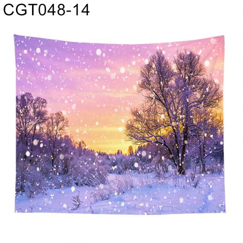 Kerst wandtapijt kerstboom print wandtapijt tapijt tafelkleed slaapkamerdecoratie achtergronddoek tapisserie: 14