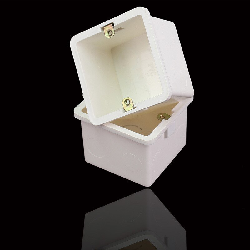 86 Type Wiring Box 50mm Cassette Wall Mount Switch Dark Box PVC Flame-retardant Junction Bottom Box