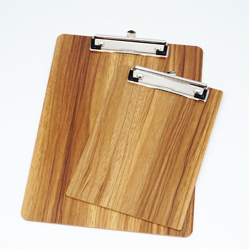Portapapeles de escritura de madera A4 A5 portátil, tablero duro, oficina, escuela, papelería