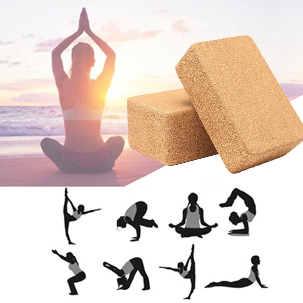 Yoga Block Pilates Cork Brick Home Stretch Aid Gym Fitness Exercise Cushion Exercise Fitness Sport Props Foam Brick
