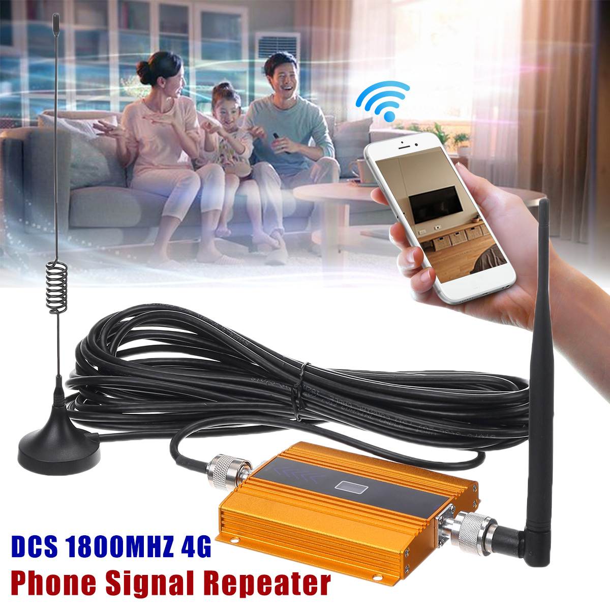 Mobil 4g signal booster repeater mobiltelefon gsm 2g 4g lte 1800 mhz lcd display mobiltelefon dcs signal booster+antenne