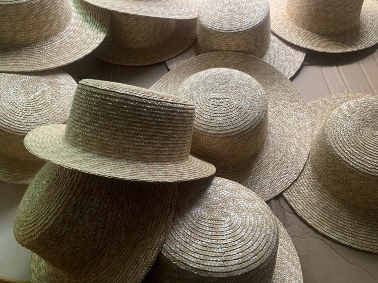 01904- axiclassic ren färg handgjord strålady strand fedorascap män kvinnor utomhus panama jazz hatt