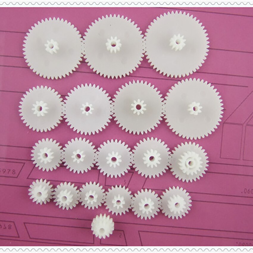 Gugxiom Zahnräder Set - 34-84 Teile Kunststoff Getriebe Für DIY Roboter & Modelle