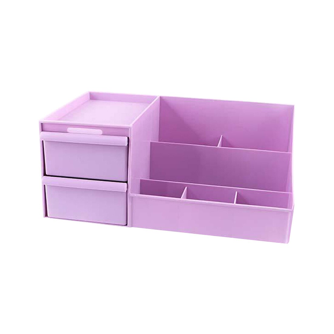 Large Capacity Cosmetic Storage Box Drawer Dressing Table Skin Care Rack House Desktop Sundries Organizer Makeup Organizer: Purple / 28.5x17.5x12.5CM