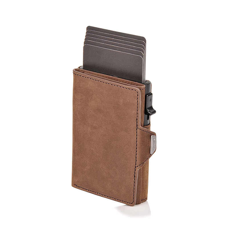YATBEST True Pickup Bag Automatic Pop up Metal Wallet RFID Anti theft Brush Large Capacity Card Clip for Men: black