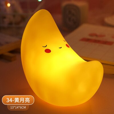 Cute Smiley Clouds Stars Unicorn Moon Appease Glow Night Light Feeding Lamp For Home Bedroom Decor For Children Kids Toy: Style 20