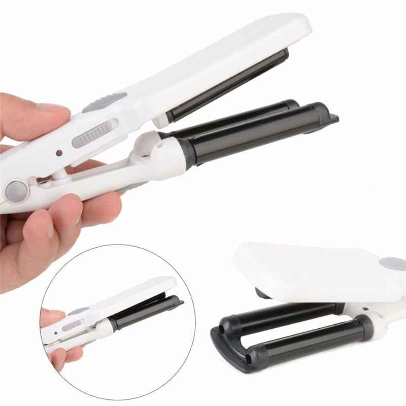 3 Barrels Ceramic Hair Curler Crimper Curling Iron Tong Waving Wand Roller Salon Mini Hair Straightener Corrugated Curling Iron