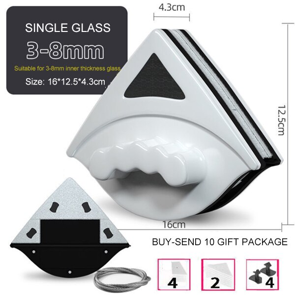 Double Side Glass Cleaning Brush Magnetic Window Cleaner Magnets Household Wiper Cleaning Tools for Washing Window: Package 2