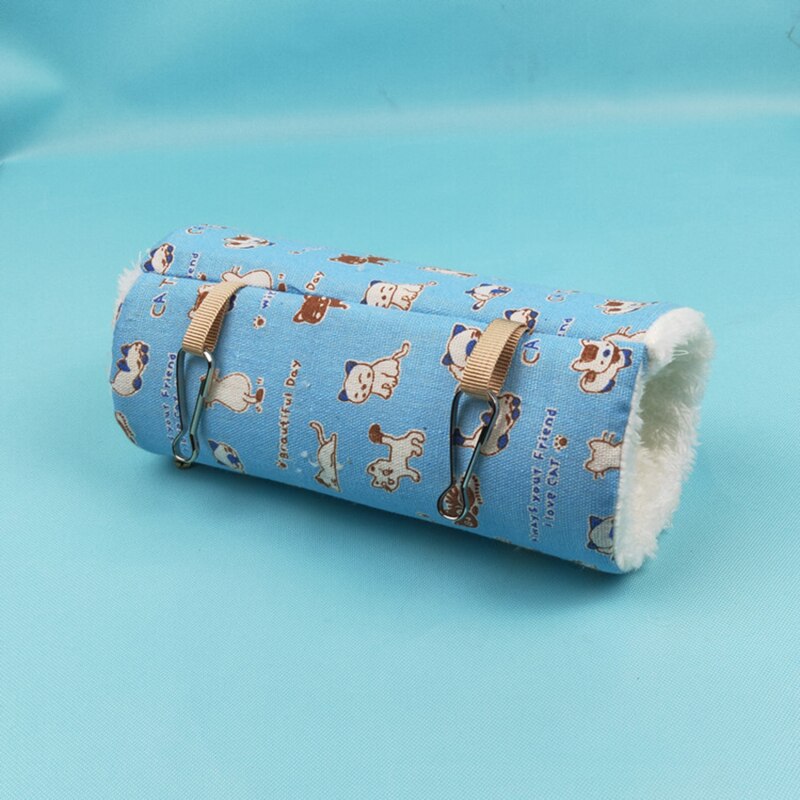 Cage d&#39;hiver pour Hamster, accessoires de cochon d&#39;inde, nid d&#39;animaux, lit suspendu, Tunnel pour Hamsters: Blue Kitten M