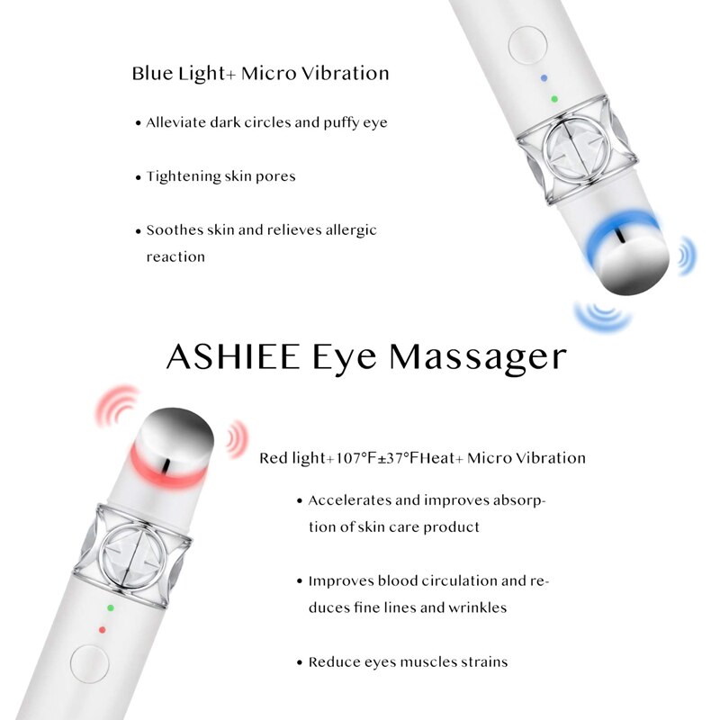 Eye Massage Roller, Eye Facial Massager Pen for Dark Circle Remover, Eliminate Eye Bags Puffy Eye,Strain Relief