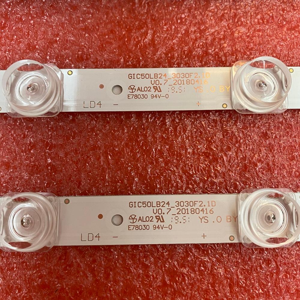 20 stk/parti ledet bakgrunnsbelysningslist til tcl 50 p 65oss 50 s 421 50 s 423 50 ep 640 50 dp 628 tcl-gic -50 d 6-3030 lx20180417 4c-lb5007-yh02j zm03j