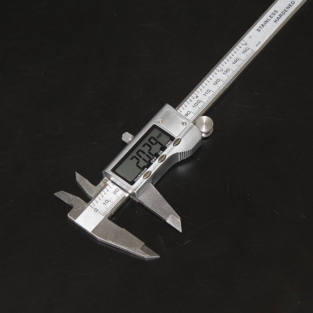 All Metal Stainless Steel Digital Display Electronic Vernier Caliper 0-150Mm 200Mm 300Mm With Depth Measuring Rod