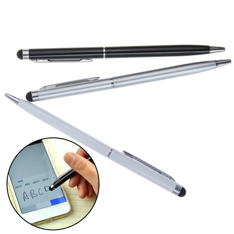 5 stk 2 in 1 touch screen stylus pen+kuglepen tablet smartphone nyttig tablet p til pad smartphone