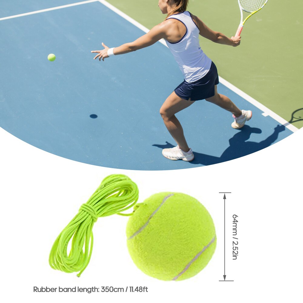 Tennis treningsenhet rebound ball tennisball med elastisk tau for barn voksen nybegynner treningsutstyr