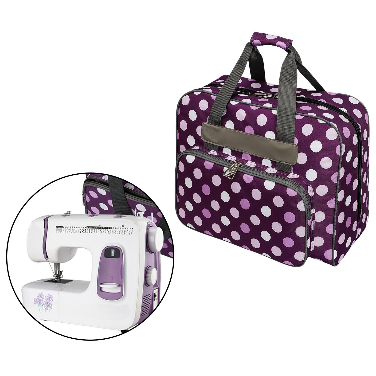 Foldable Sewing Machine Carry Case Padded Storage Cover Carrying Bag