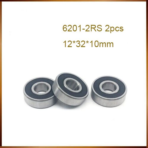6201RS 2 uds 6201-2RS 6201 rodamiento rígido de bolas 12x32x10mm