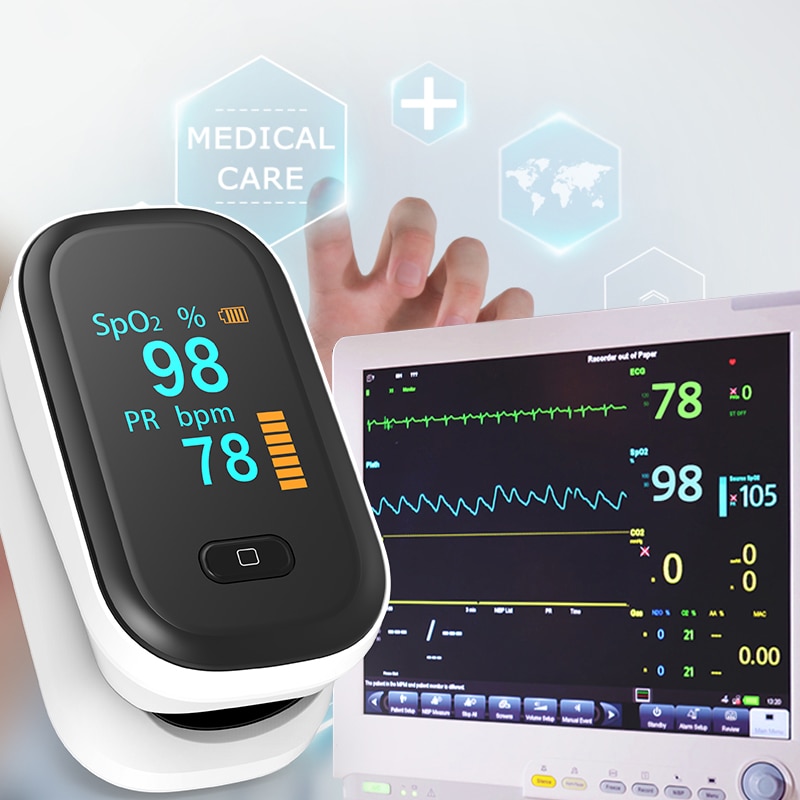 OLED Pulse Oximeter Oximetro de dedo Digital SPO2 PR Monitor Heart Rate Finger Oximeter Blood Oxygen Saturation Meter