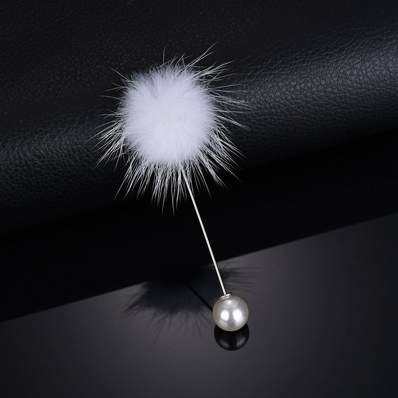 Neue Nette Charme Simulierte Perle Brosche Stifte Für Frauen Koreanischen ist hingefallen Bommel Ball durchbohren Revers Broschen Kragen Schmuck