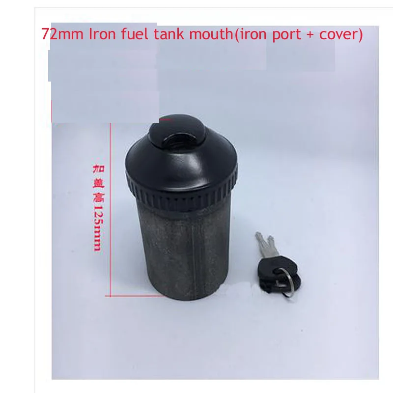Car Fuel Tank Fuel Port Aluminum Mouth Tsui Iron Fuel Tank Neck Stainless Steel Tank Port Cover Truck Semi-Mounte: black