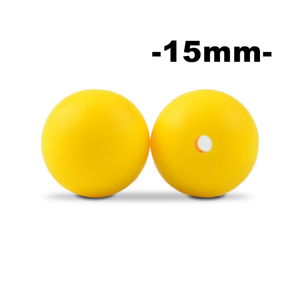 100Pcs/lot 15MM Round Shape Silicone Beads Food grade silicone Bpa free For Keychain Necklace Accessories for making jewelry: plum
