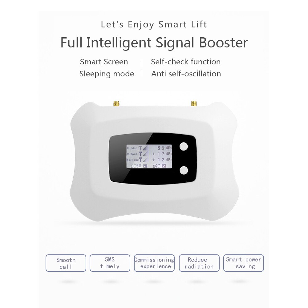 4G Versterker AS-D1 2G 4G Lte Signaal Booster 70dB Cellulaire Repeater Dcs 1800 Lte 1800 Mhz Signaal repeater Mobiele Signaal Versterker