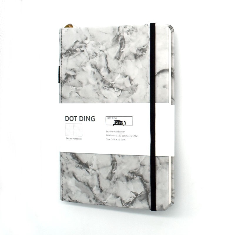 A5 Creatieve Marmer Gestippelde Bullet S Journal Pu Lederen Hardcover Planner Notebook 120gsm 160 Pagina 'S Dagboek Notebook Dagboek