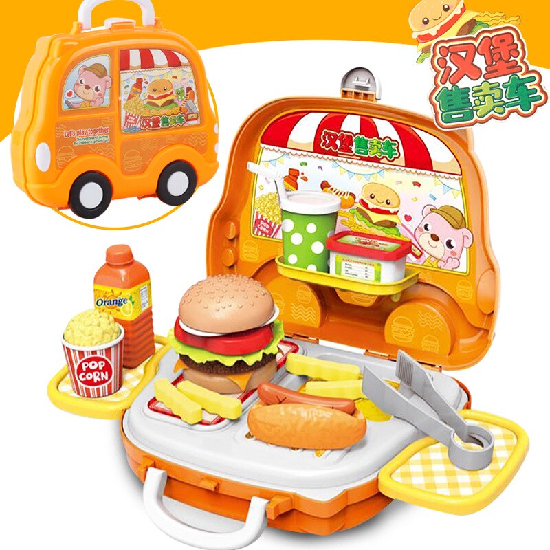 Fahrzeug Modelle Hand Arzt einstellen Kosmetik fallen Küche Spielen Haus Spielzeug Pädagogisches Geschirr Reise Eine Gepäck Mit Rolle