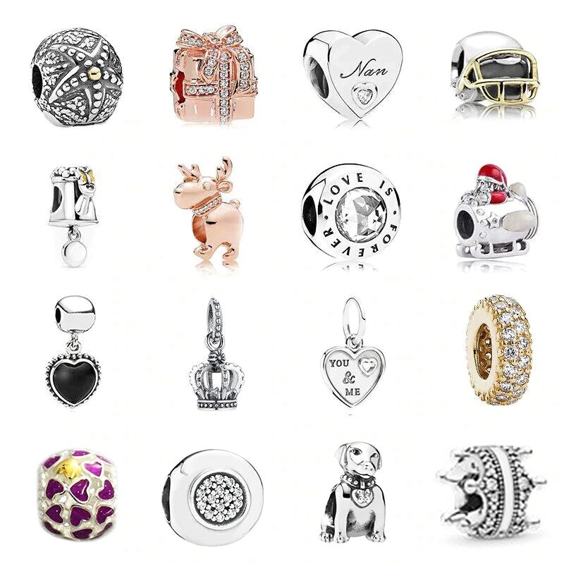 Kakany 100% 925 Sterling Silver Original Reindeer Helmet Water Flower Kettle Beads Fashionable Diy Jewelry