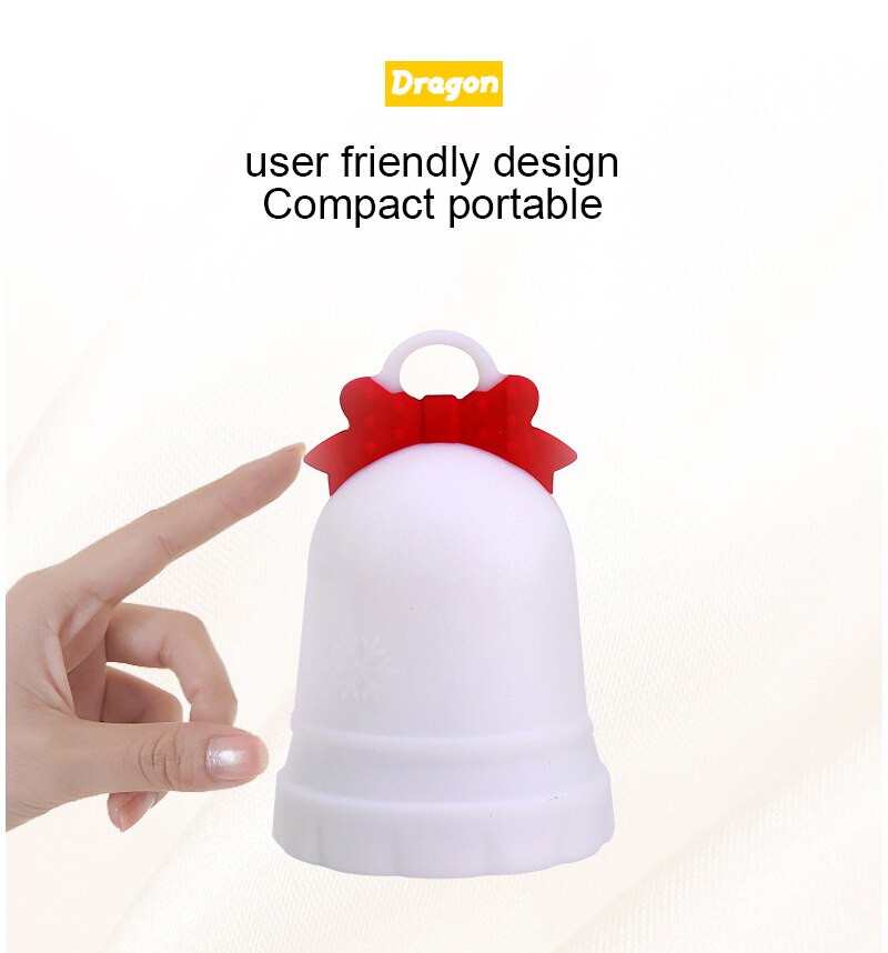 Cloche de noël USB coloré led silicone veilleuse chambre salon pat lampe lampe de table (modèle audio Bluetooth)