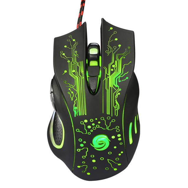6 Button 5500 DPI LED USB Ottico Con Cavo Gaming PRO Mouse Del Mouse Desktop Da Ufficio di Intrattenimento Tasti Del Computer Portatile Silenzioso
