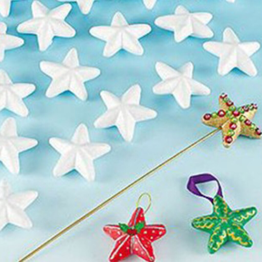 10 pièces polystyrène polystyrène mousse noël étoiles têtes ornement fête décor