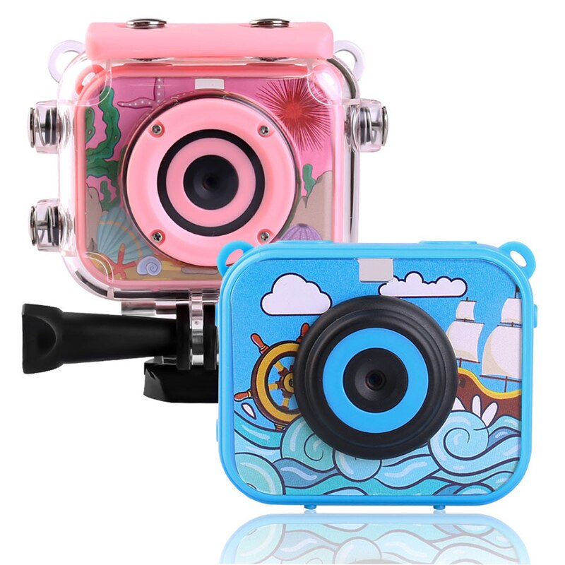 Children Mini Digital Camera 1080P 30M Underwater Video Camera Recording Camcorder Cute Cartoon Photo Video Camera For Kids