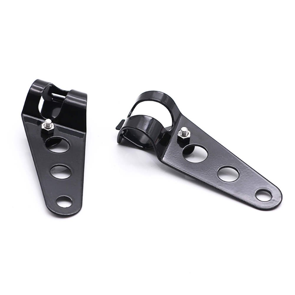 Universal Motorcycle Headlight Brackets Headlamp Mounting Clamps Head Light Support Front Lamp Carrier 28mm-36mm and 35mm-43mm: army green