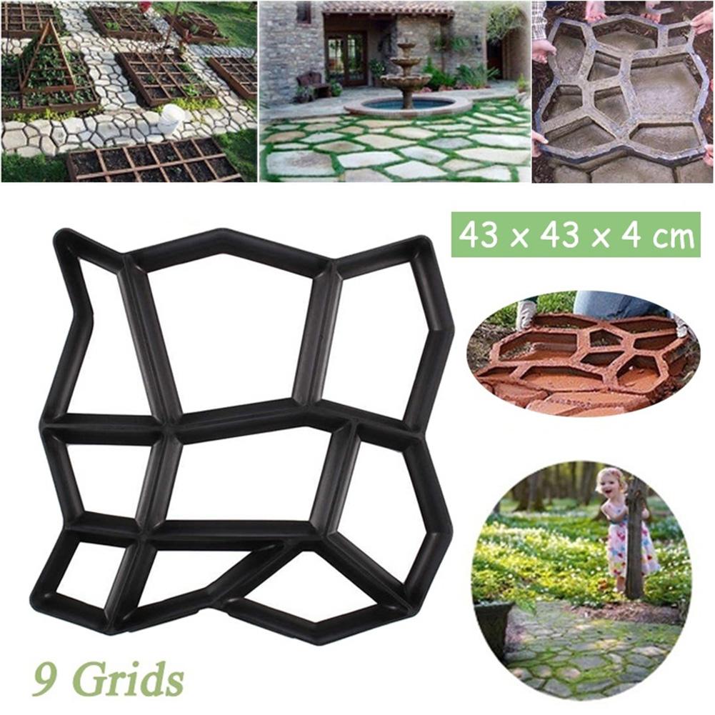 Zwart Plastic Maken Diy Bestrating Mal Huis Tuin Floor Road Beton Stepping Oprit Steen Path Mold Patio Maker Tuinieren: B