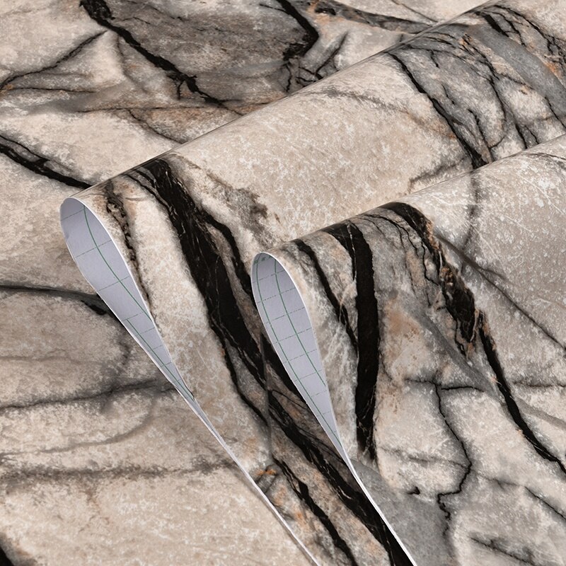 PVC Peel And Stick Contact Paper Marble Gloss Film Self Adhesive Wallpaper
