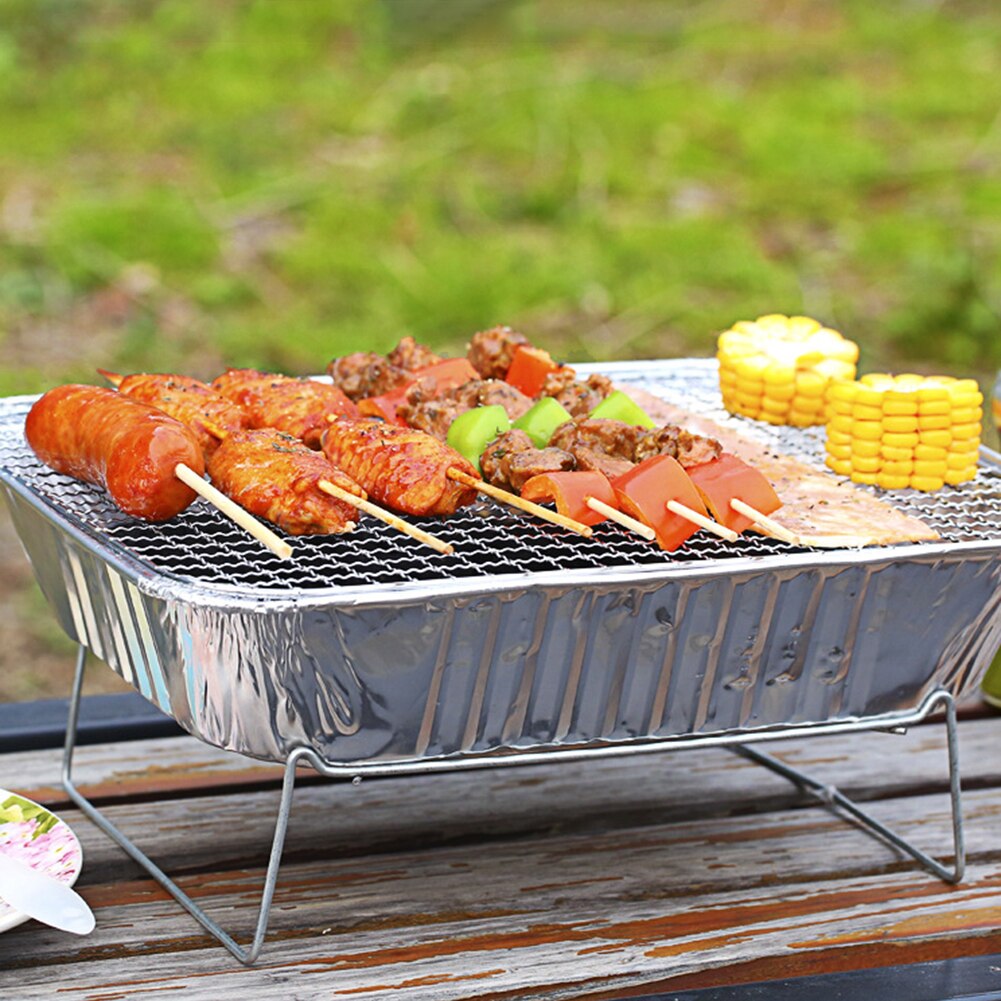 Disposable Portable BBQ Grill Home Outdoor Picnic Barbecue Stove with Charcoal