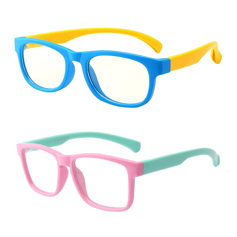 Gafas antiluz azul para niños y niñas, lentes transparentes de ordenador, gafas ultravioleta