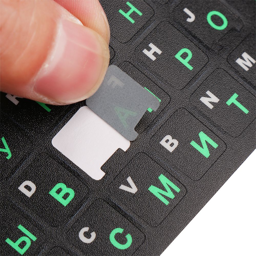 Rosyjskie litery naklejki na klawiaturę matowe wodoodporny PVC naklejka na pokrywę do uniwersalnego komputer przenośny Desktop Keyboard Laptop
