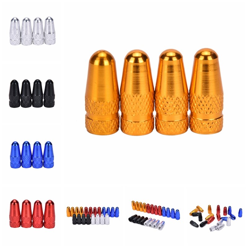 Rueda con llanta para bicicleta de montaña Fixie, tapas de válvula de aire, cubierta antipolvo, 5 llanta Presta