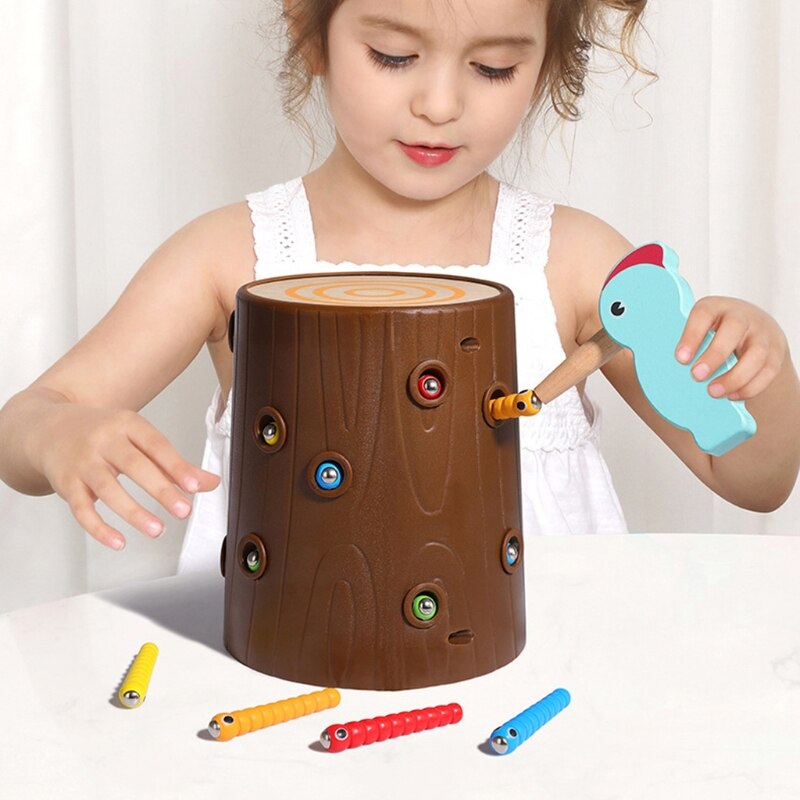 1PC Brain Developmental Catching Bug Game Toy Hand Motor Skill Training Toy for Baby Birds Feed Game Education Toy