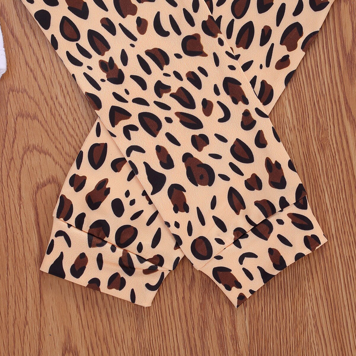 Toddler Baby Girl Leopard Print Patchwork Clothes Cute Romper Jumpsuit Leggings Headband 3Pcs Outfits