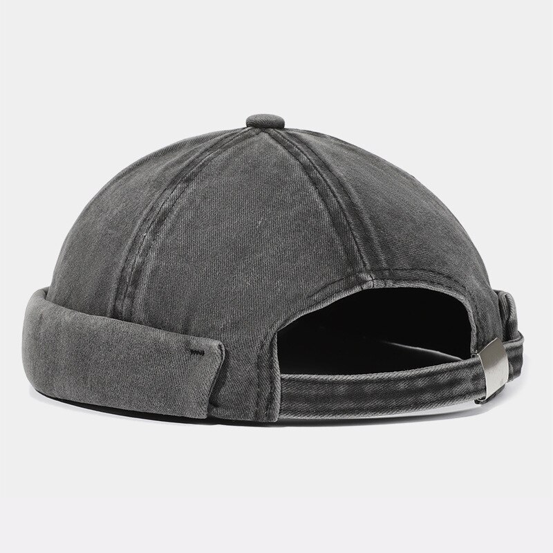 nuevos hombres y mujeres melón de cuero Sombrero estilo boina de lana Yuppie casero Beanie calle tendencia Hip-hop sombrero amantes melón redondo sombrero: B-02