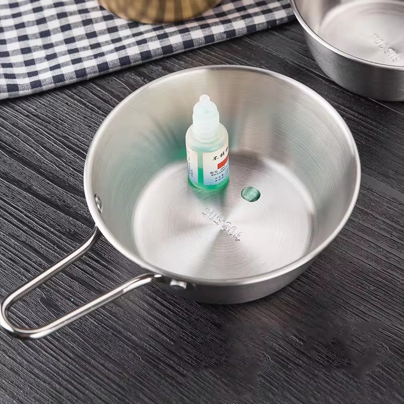 200-600ml Gold Plated Stainless Steel Soup Bowl Salad Noodle Rice Bowl Breakfast Tableware Dinnerware