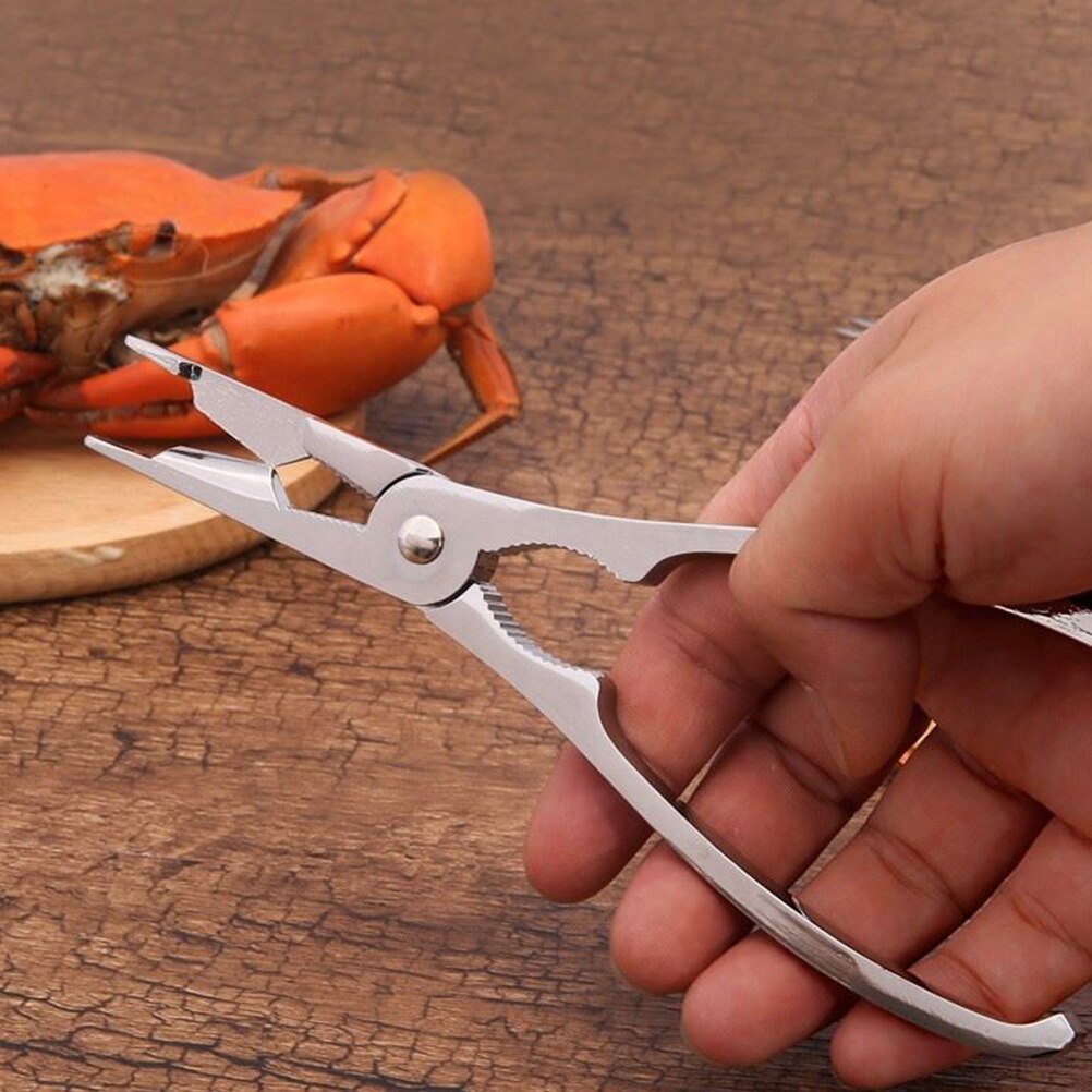 1 Set/6pcs Stainless Steel Crab Tools Crab Peel Tools Seafood Tools With Case Stainless Steel Nut Crackers Seafood Tools Set​