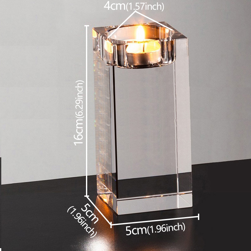 Crystal Candle Holders Clear Romantic Candle Holders Tealight Candlestick Wedding Decorations Home Party Desktop Candlestick: PURPLE
