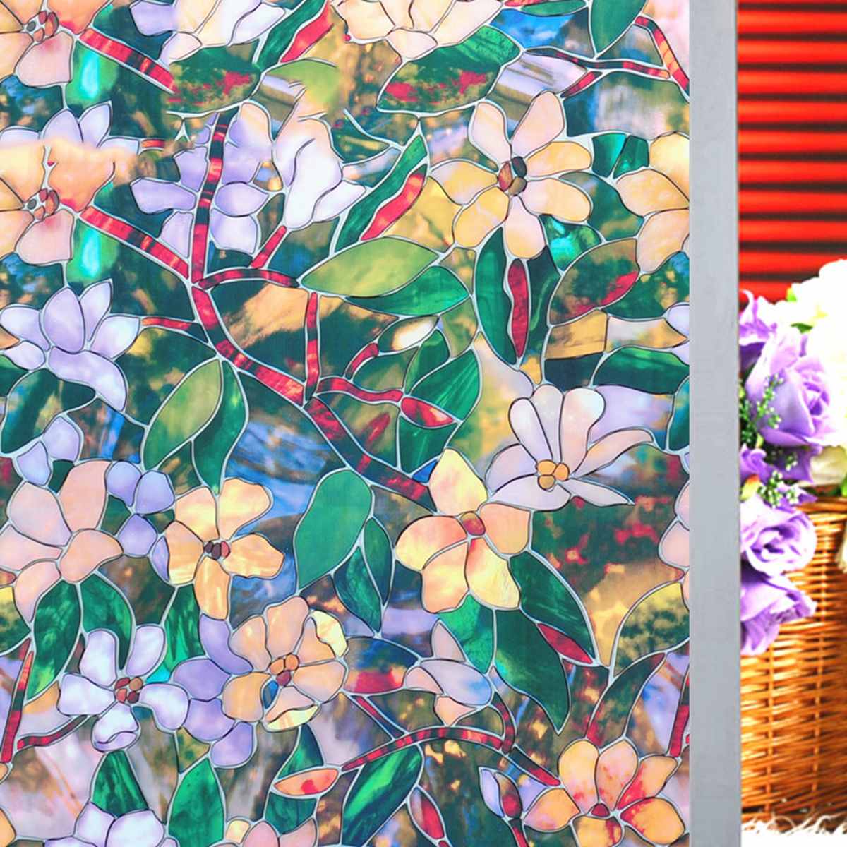 Kleurenschilderen, elektrostatisch, decoratief, raamfolie, privacystickers, niet-klevende raamfolies